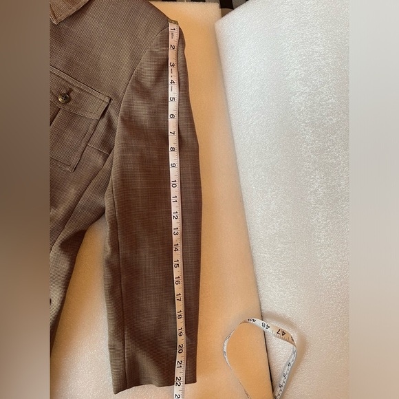 Ralph Lauren Blazer Brown Tan Houndstooth Equestrian Style LRL 💯 wool - Picture 7 of 7